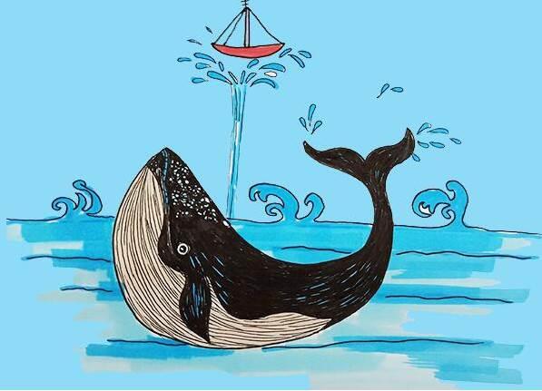 蓝鲸简笔画 蓝鲸简笔画图片大全