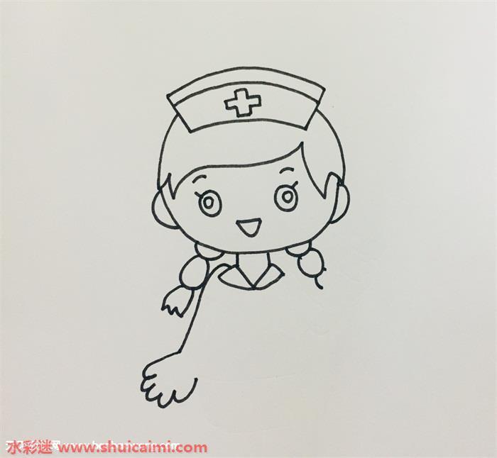 卡通护士怎么画 卡通护士简笔画步骤