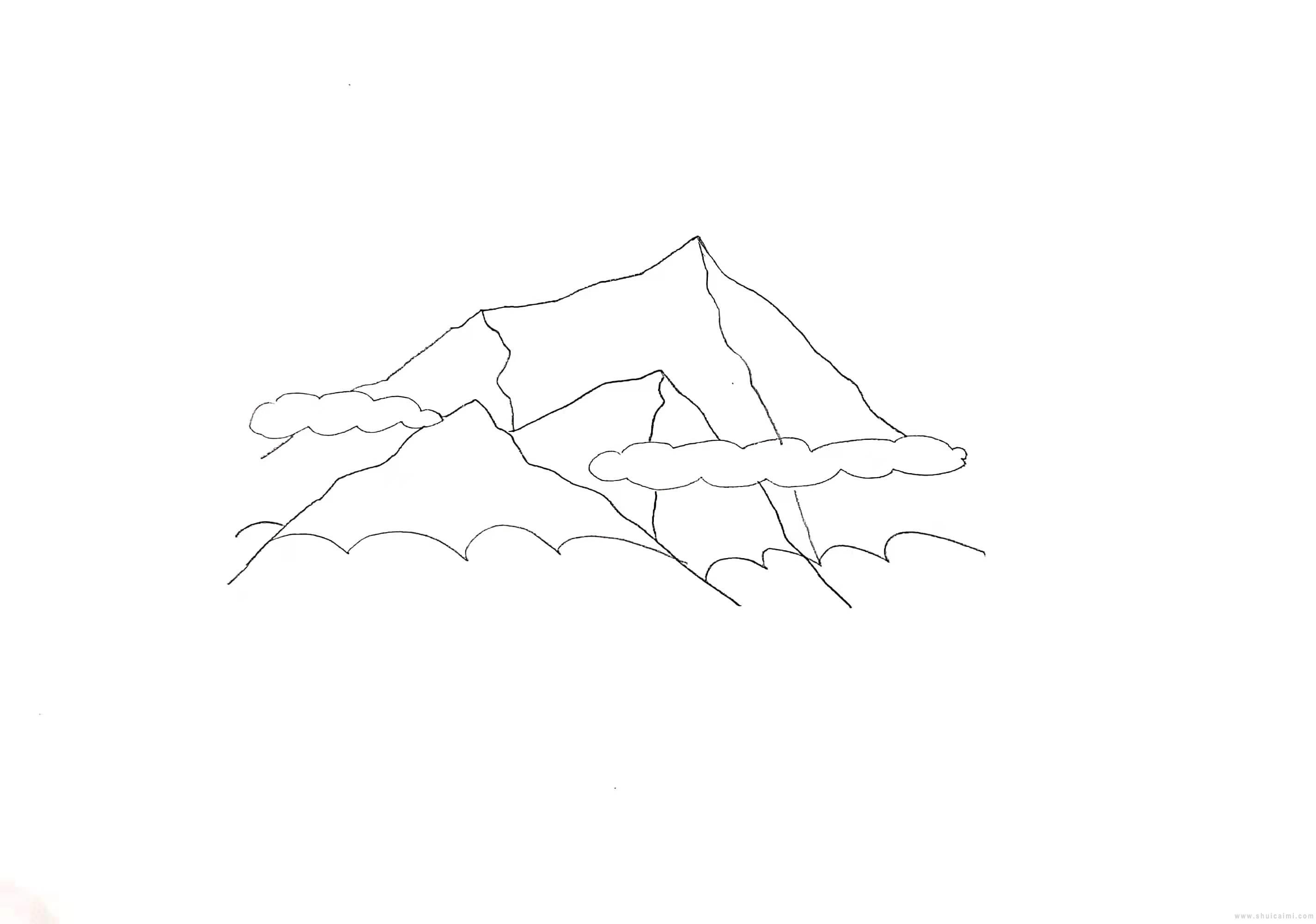 珠穆朗玛峰简笔画怎么画 珠穆朗玛峰简笔画简单又好看