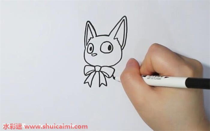 魔女宅急便黑猫怎么画 魔女宅急便黑猫简笔画简单