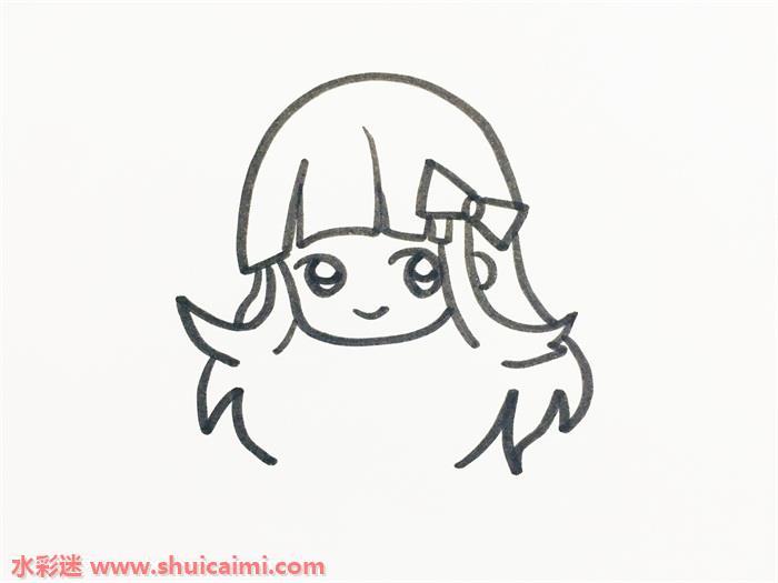 长发女孩的简笔画详细步骤教程