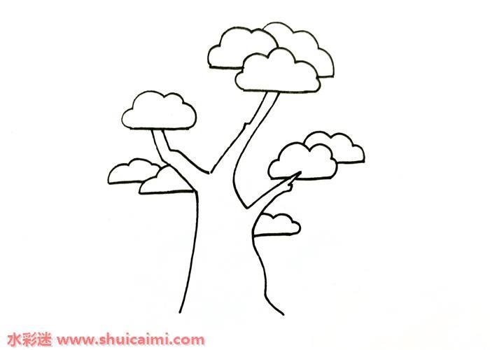 松柏怎么画 松柏简笔画图片大全带颜色