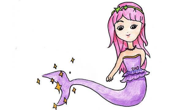 简笔画美人鱼 简笔画美人鱼儿童画