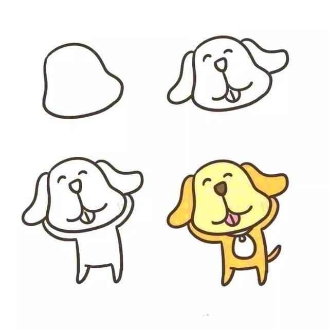 狗头简笔画 狗头简笔画可爱图片