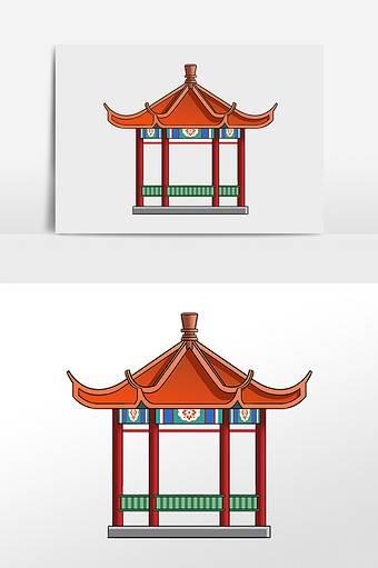 亭子简笔画 公园小亭子简笔画