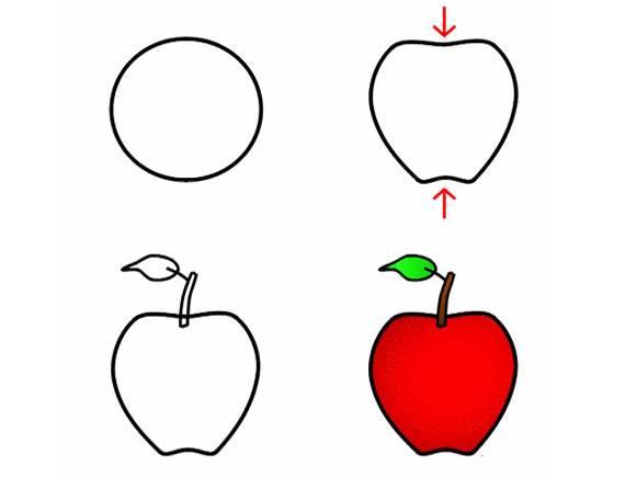 苹果图片简笔画 苹果图片简笔画儿童画