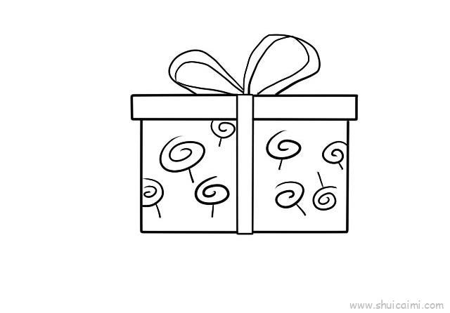 礼物盒儿童画怎么画 礼物盒简笔画顺序