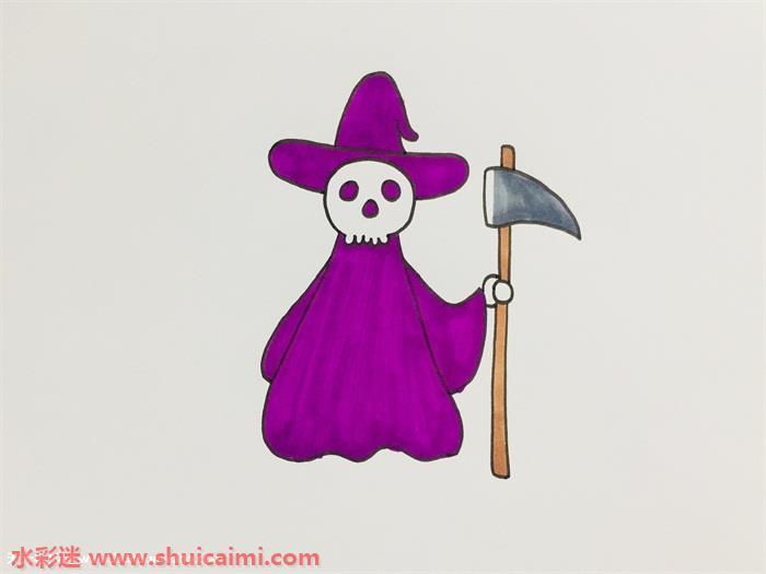 可爱又简单的死神简笔画步骤图解分享