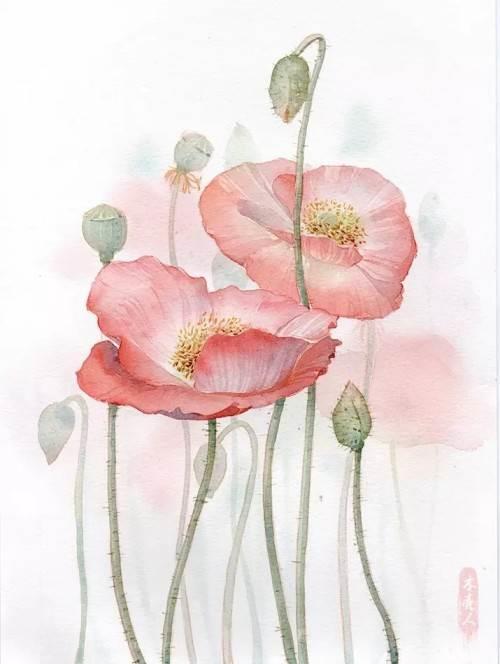 水彩笔简笔画素材手帐 水彩笔手绘