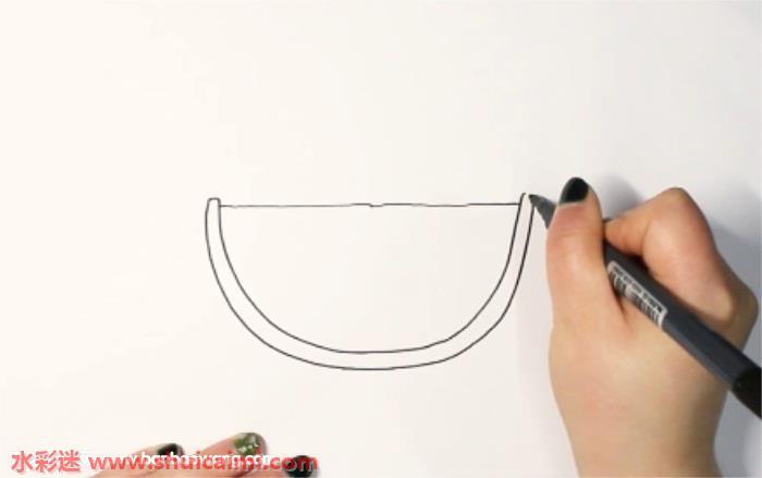 西瓜怎么画 西瓜简笔画彩色