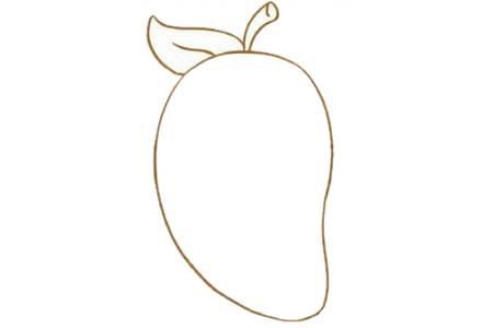 芒果简笔画 芒果简笔画简单可爱