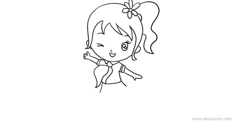 画人女孩儿童画怎么画 画人女孩简笔画简单