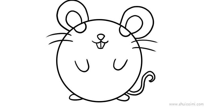 圆形老鼠儿童画怎么画 圆形老鼠简笔画步骤