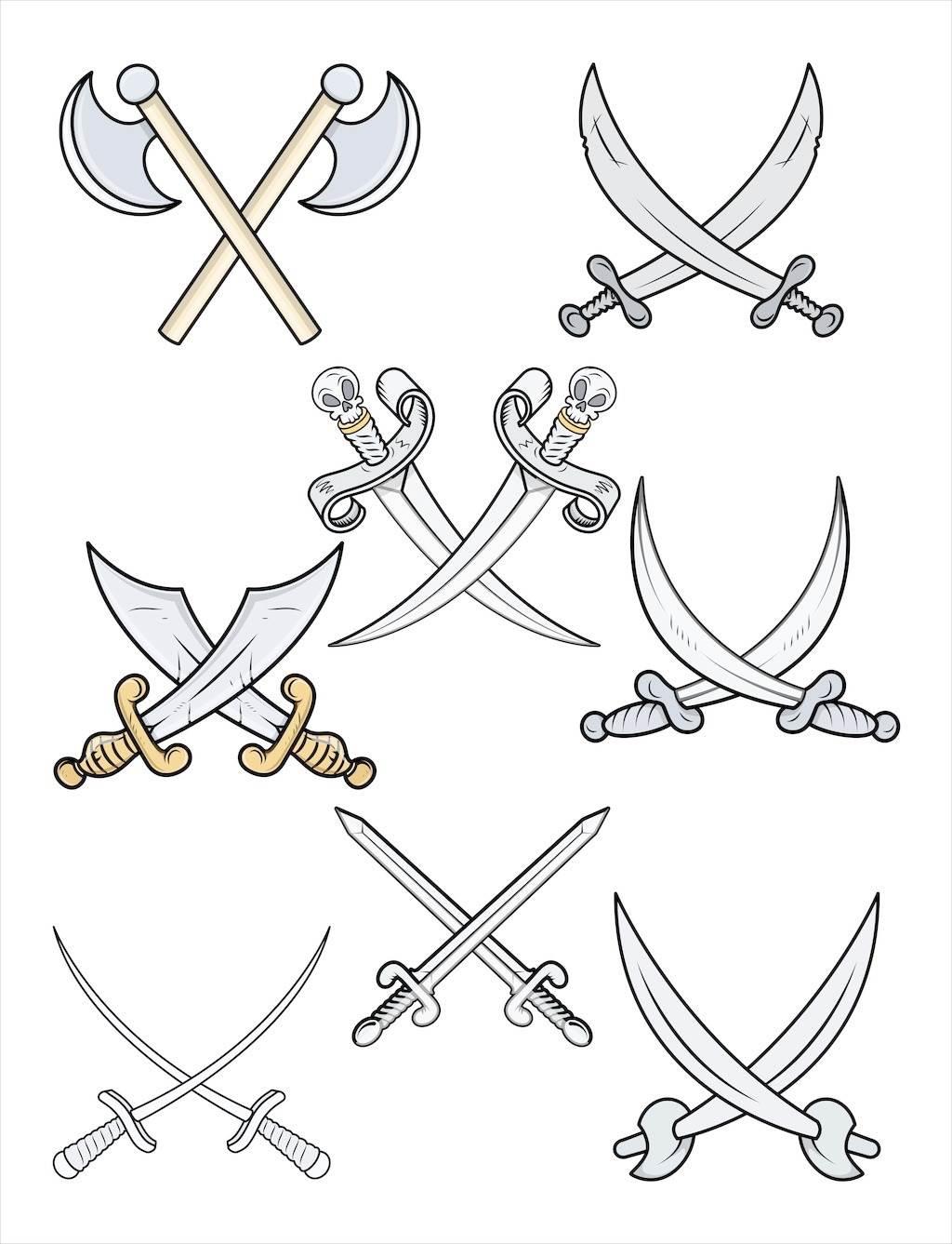 宝剑简笔画 宝剑简笔画大全图片