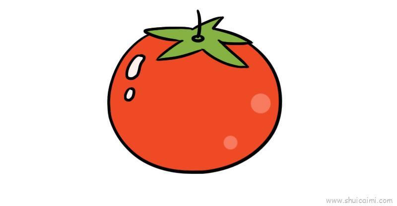 西红柿儿童画怎么画 西红柿简笔画步骤