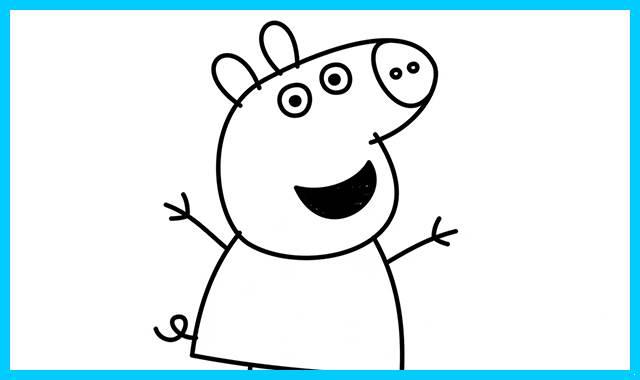 简笔画小猪佩奇 简笔画小猪佩奇涂色