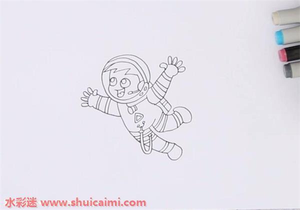 宇航员怎么画 宇航员简笔画简单好看带颜色