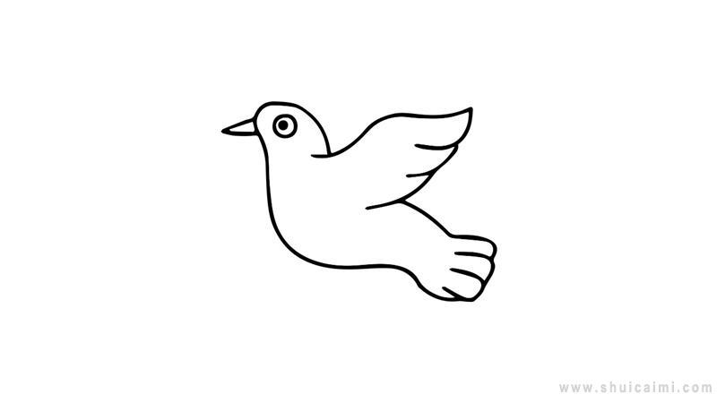 白鸽简笔画怎么画 白鸽简笔画画法