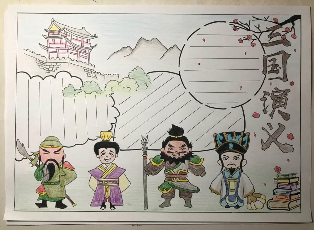 三国演义手抄报简笔画 三国演义手抄报简笔画空城计