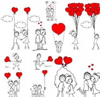 情人节简笔画图片大全 情人节简笔画图片大全可爱