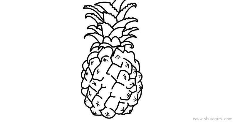菠萝儿童画怎么画 菠萝简笔画简单