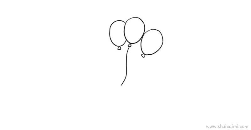 气球儿童画怎么画 气球简笔画顺序
