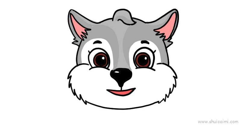 狼头儿童画怎么画 狼头简笔画简单又好看