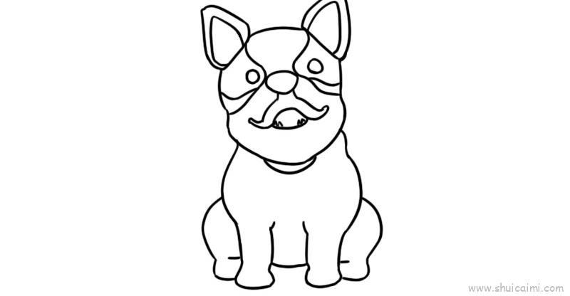 法国斗牛犬儿童画怎么画 法国斗牛犬简笔画步骤