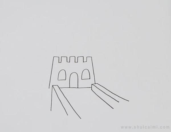 长城简笔画怎么画 长城简笔画步骤