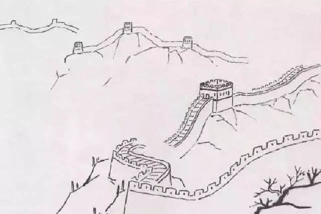 长城简笔画图片 长城简笔画图片大全画有颜色
