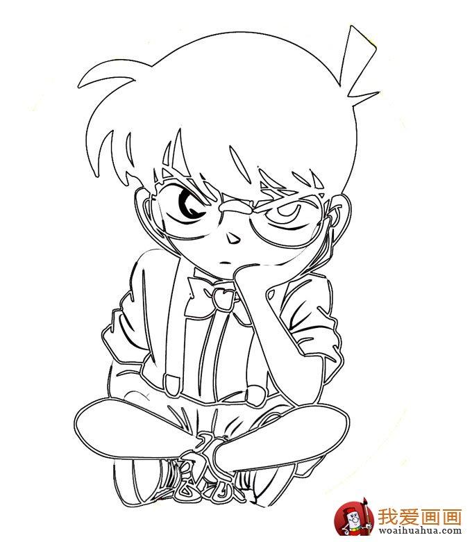 柯南图片卡通柯南,5副柯南漫画简笔画怎么画 柯南图片卡通柯南,5副柯南漫画简笔画简单