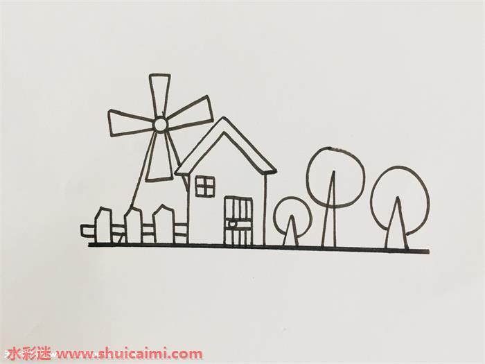 农场怎么画 农场简笔画漂亮卡通