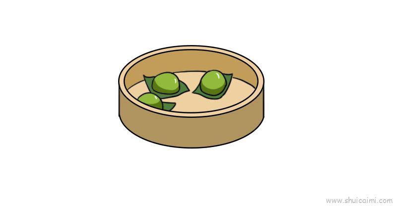 寒食节青团儿童画怎么画 寒食节青团简笔画步骤