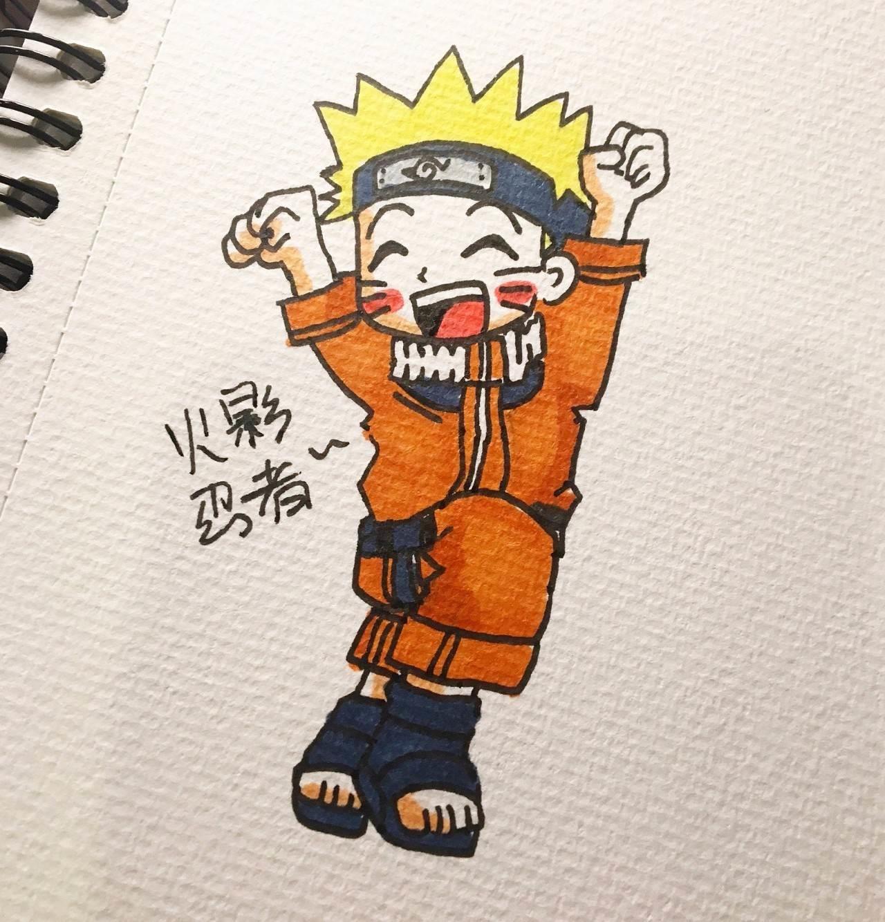 鸣人简笔画 鸣人简笔画九尾模式