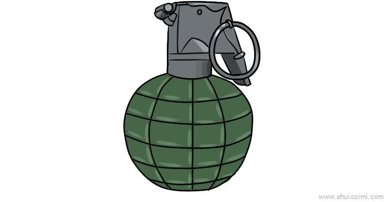 手雷儿童画怎么画 手雷简笔画顺序