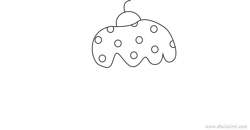 杯子蛋糕儿童画怎么画 杯子蛋糕简笔画图片