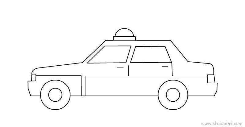 警车儿童画怎么画 警车简笔画顺序