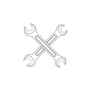 活动扳手简笔画 活动扳手怎么画