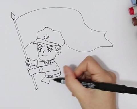 红色简笔画 蓝色简笔画可爱