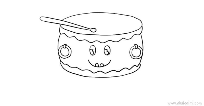 鼓儿童画怎么画 鼓简笔画顺序