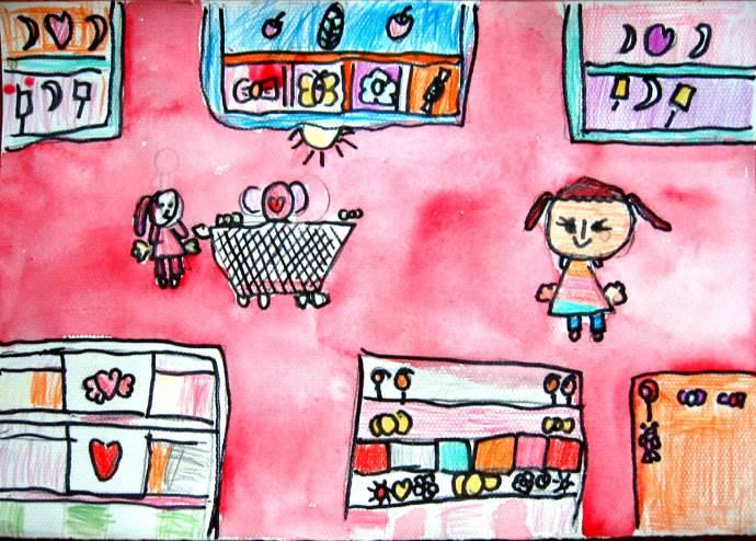 超市简笔画图片大全 超市简笔画图片大全场景