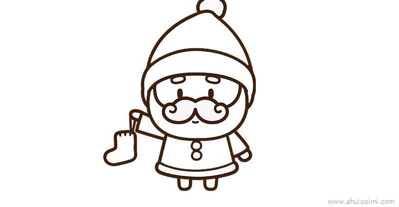 圣诞老人发礼物儿童画怎么画 圣诞老人发礼物简笔画简单