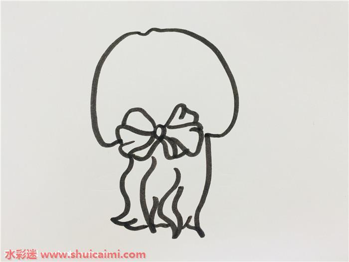 女孩背影怎么画 女孩背影简笔画简单易画彩色