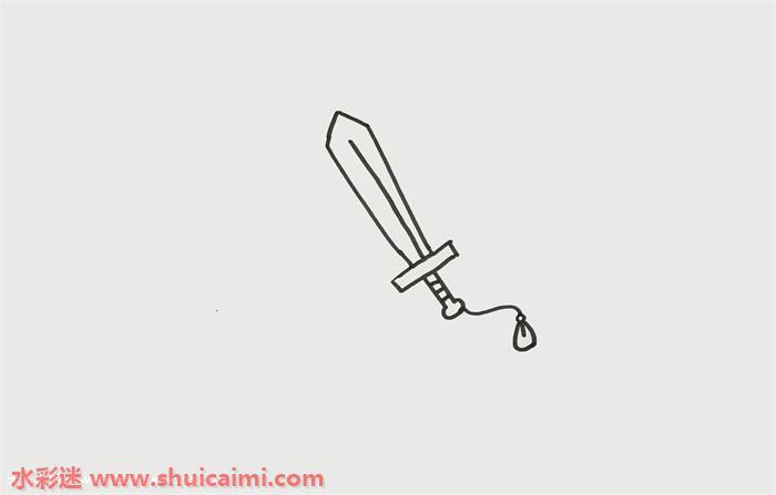 一柄剑怎么画？图解剑简笔画教程