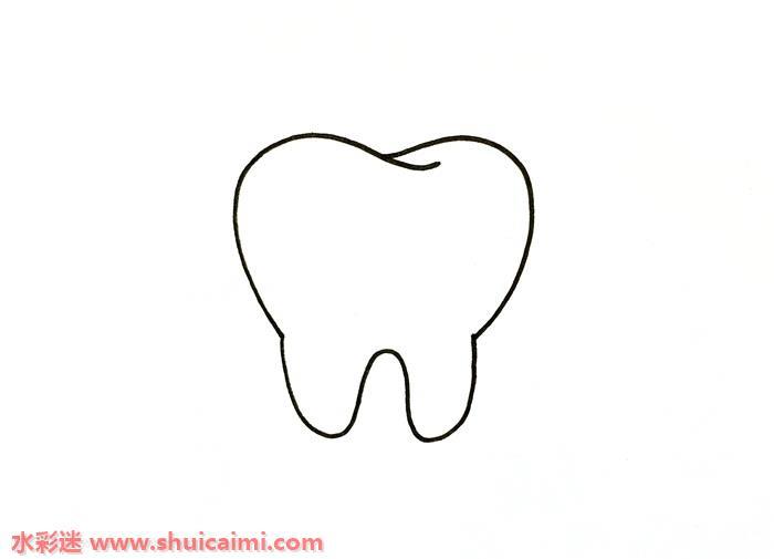 牙齿怎么画 儿童画牙齿简笔画简单易画彩色
