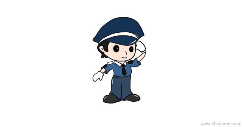 警察儿童画怎么画 警察简笔画画法