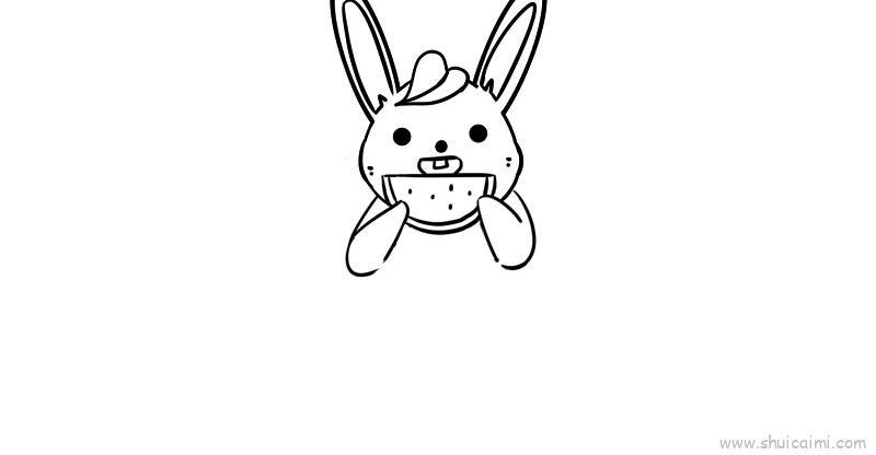 夏至吃西瓜儿童画怎么画 夏至吃西瓜简笔画好看