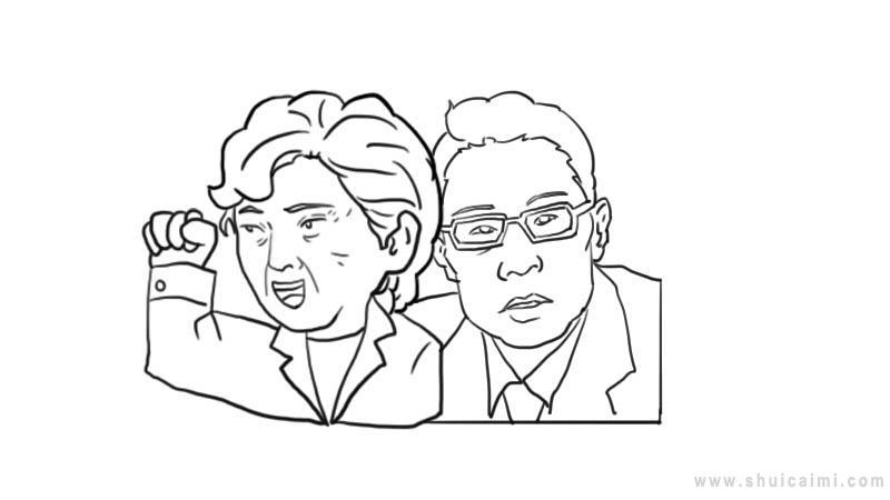 李兰娟钟南山儿童简笔画怎么画 李兰娟钟南山儿童简笔画画法