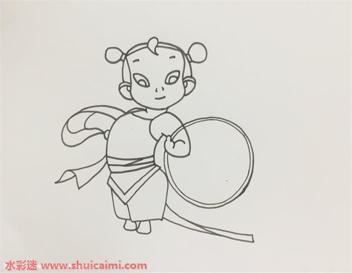 《哪吒传奇》小哪吒简笔画步骤，一步步教你怎么画