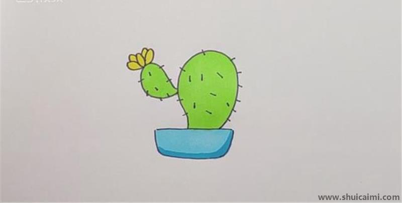 仙人掌儿童简笔画怎么画 仙人掌儿童画图片大全